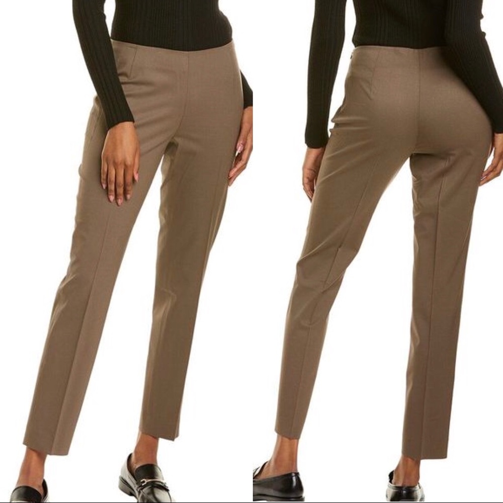 Lafayette 148 Brown Stanton Cropped Ankle Pants Work Careerwear Business Office